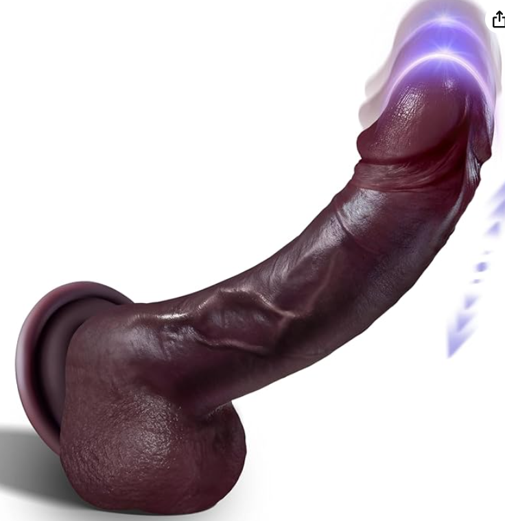 Brown Vibrating Dildo Sex Toy for Women & Couples | Premium Pleasure Massager