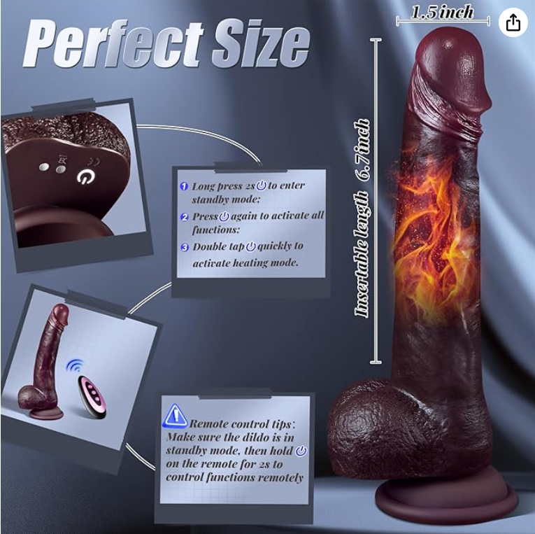 Brown Vibrating Dildo Sex Toy for Women & Couples | Premium Pleasure Massager